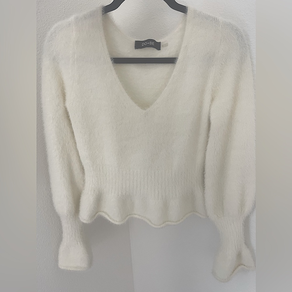 Do+Be long sleeve shaggy sweater top